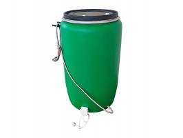 Бочка для душа 227 литров с подогревом СТАНДАРТ с гибким шлагом (зеленая)