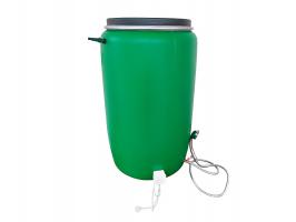 Бочка для душа 227 литров с подогревом СТАНДАРТ с гибким шлагом (зеленая)