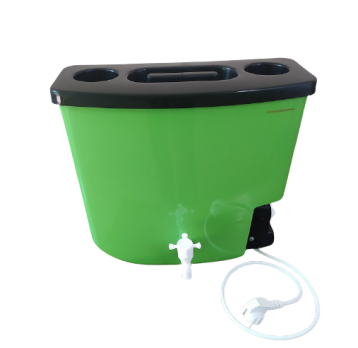 Умывальник с подогревом 15 литров "ТЭНПЛЮС" пластиковый (зеленый)